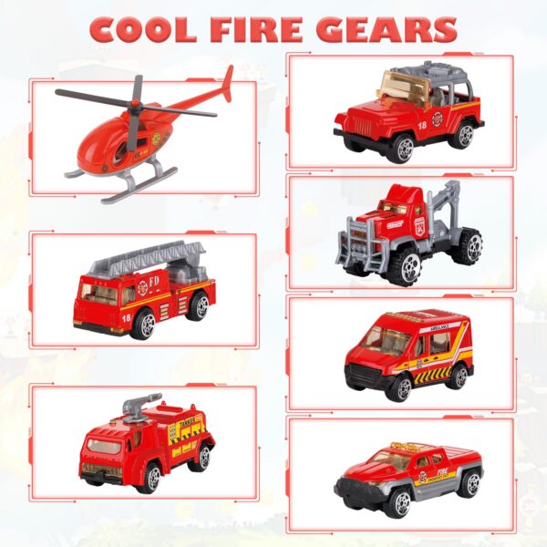 Version 1.0.0 Fire Station Toys Building Block Set Diecast Garage Track Alloy Metal Design Parking Lot Game Plastic Toy
