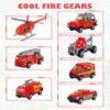 Version 1.0.0 Fire Station Toys Building Block Set Diecast Garage Track Alloy Metal Design Parking Lot Game Plastic Toy