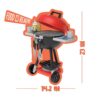 34 Pcs BBQ Play Grill Kitchen Toy Set Barbecue Cooking Play Set With Realistic Light Sound for Kid