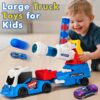 Version 1.0.0 2 in 1Shooting Game Toy Guns Soft Balls Cannonballs Transport Semi Shooting Truck Toy Car with 2 Mini Racing Cars