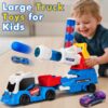 Version 1.0.0 2 in 1Shooting Game Toy Guns Soft Balls Cannonballs Transport Semi Shooting Truck Toy Car with 2 Mini Racing Cars