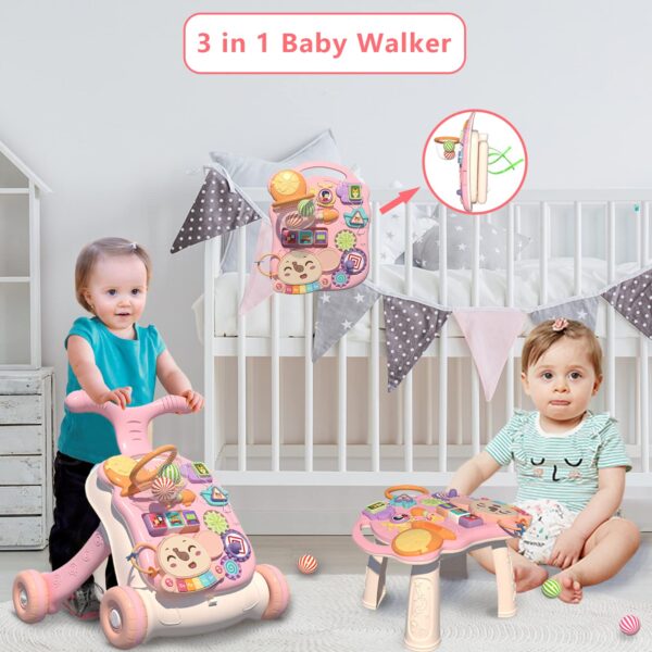 Pink-03-600x600-1.jpg Multifunctional Baby Learning Walker Infant Push Stroller Car Activity Center 3 in 1 Baby Walker