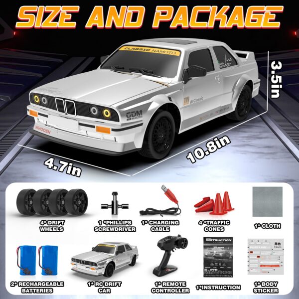 White-03-1.jpg 1:16 4WD 2.4GHz 50km/H High Speed Remote Control Drift Car with Gyro