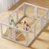 a5297862b87ce19eaeb011831a33600e448aebe5984900a7754ce0e62a4f9803.jpg Clear Acrylic Dog Playpen with Door