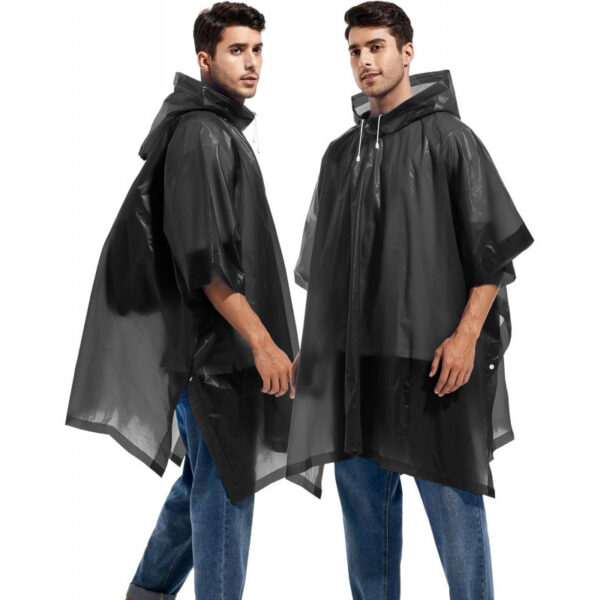 2 Pack Rain Ponchos for Adults Reusable