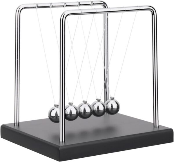 5 Large Beads Newton's Cradle Balance Balls Desk Toys