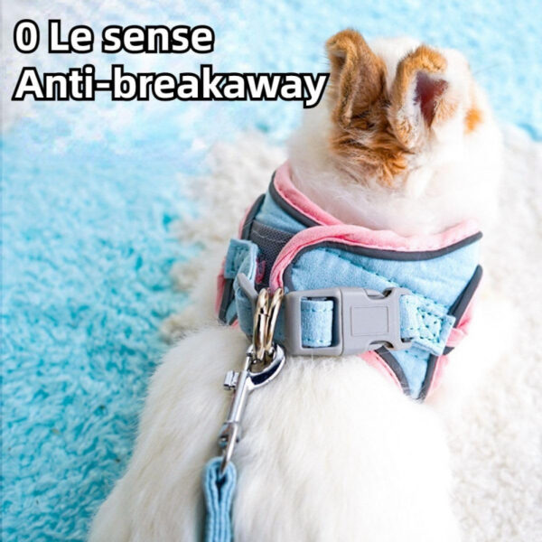 Adjustable Bunny Harness and Leash Set Double Buckle