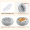 b0363202e57987a6b50c281814a8b978f0afcc9041484de2e3eb8d9bf58e99b6.jpg Calming Donut Dog and Cat Bed for Indoor Cats