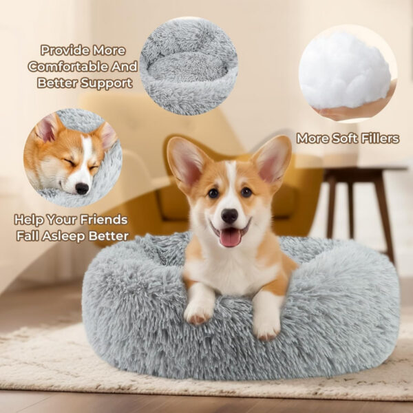 b2d3127ef7548c739add7c7b2f75705bd49575d73b43021a50600ae1ee34b289.jpg Calming Donut Dog and Cat Bed for Indoor Cats