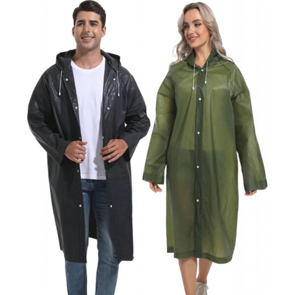 2PCS Rain Ponchos for Adults