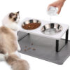 bdf4eaa8304f1d149d1fb586b73c0dd4a14f09c54cec1f823fcfe5507be3128f.jpg Upgraded Elevated Cat Bowls with Food Mat