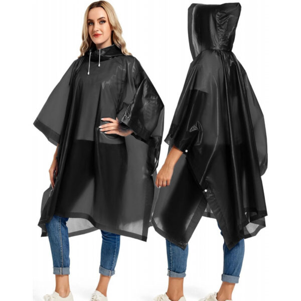 2 Pack Rain Ponchos for Adults Reusable