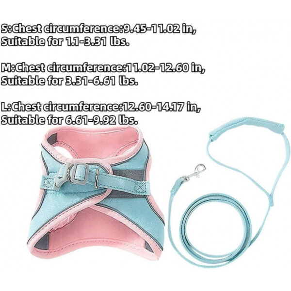 Adjustable Bunny Harness and Leash Set Double Buckle