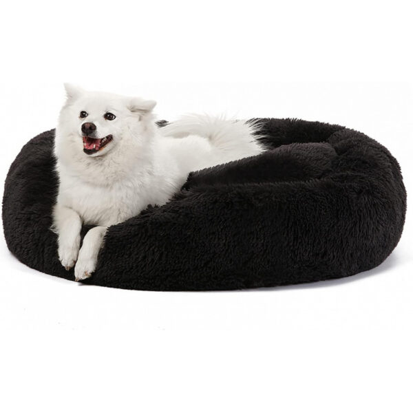 d0abfd2d4b04e800c8131b468c8edbd6a98acf25d26a2fd1d4385516adde300a.jpg Small Dog Bed, Calming Soft Anti-Anxiety Donut Cat Bed