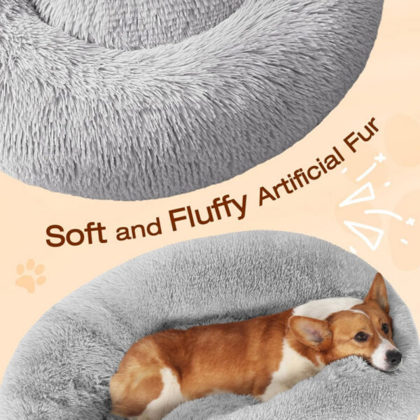da33d30378644d2e7a17be741b08dcc54af7e9af0dcba52f9f1330a65d1fba3f.jpg Small Dog Bed, Calming Soft Anti-Anxiety Donut Cat Bed