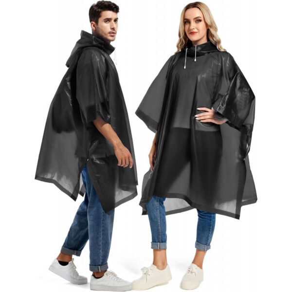 2 Pack Rain Ponchos for Adults Reusable