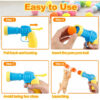31Pcs Cat Ball Toy Launcher Gun, Cat Balls Fetch Toy