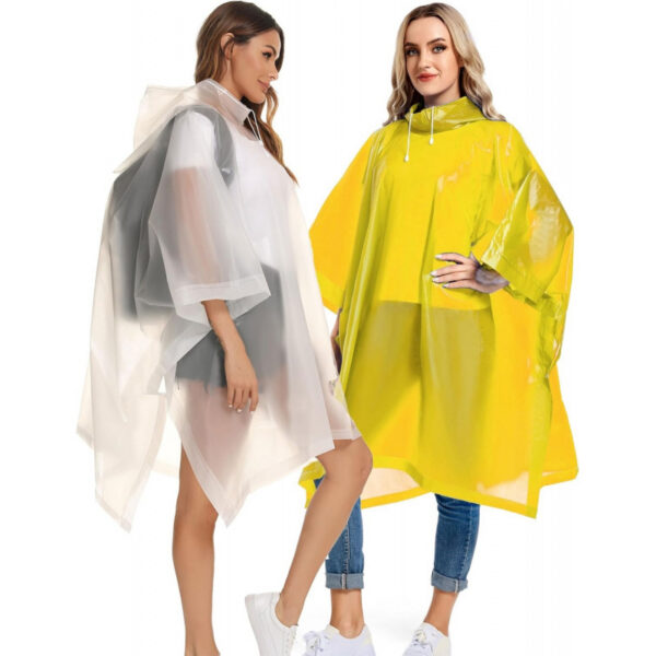 2 Pack Rain Ponchos for Adults Reusable