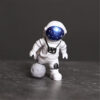 Blue White Astronaut Statues Set of 4