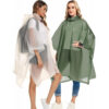2 Pack Rain Ponchos for Adults Reusable