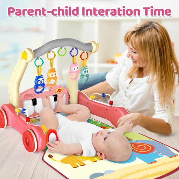 red-02-1-600x600-1.jpg 2 in 1 Multifunction Infant Activity Gym Adjustable Baby Walker Piano Fitness Play Mat Toy