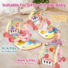 red-04-1-600x600-1.jpg 2 in 1 Multifunction Infant Activity Gym Adjustable Baby Walker Piano Fitness Play Mat Toy