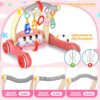 red-06-1.jpg 2 in 1 Multifunction Infant Activity Gym Adjustable Baby Walker Piano Fitness Play Mat Toy