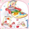 red-07-1.jpg 2 in 1 Multifunction Infant Activity Gym Adjustable Baby Walker Piano Fitness Play Mat Toy
