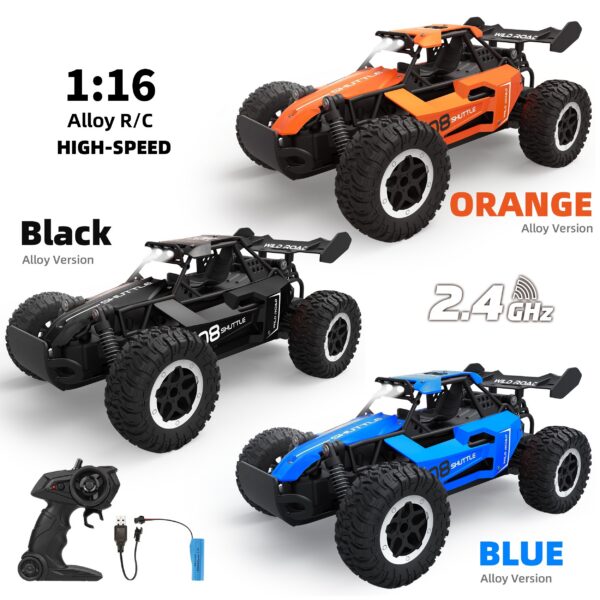主图-07.jpg 1:16 Cheap High-Speed Buggy Racing 2.4G Alloy 5CH Remote Control Off-road Toy Car